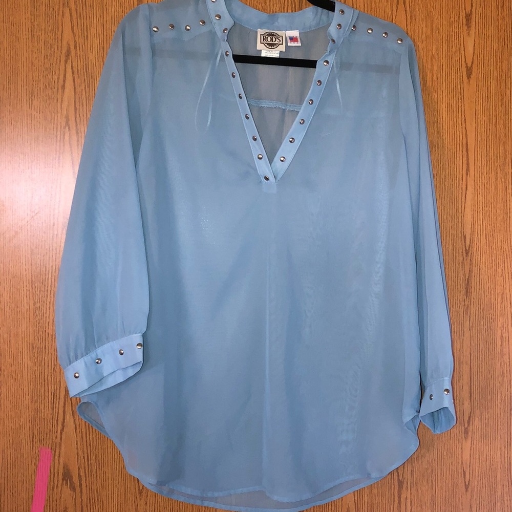 Light blue blouse